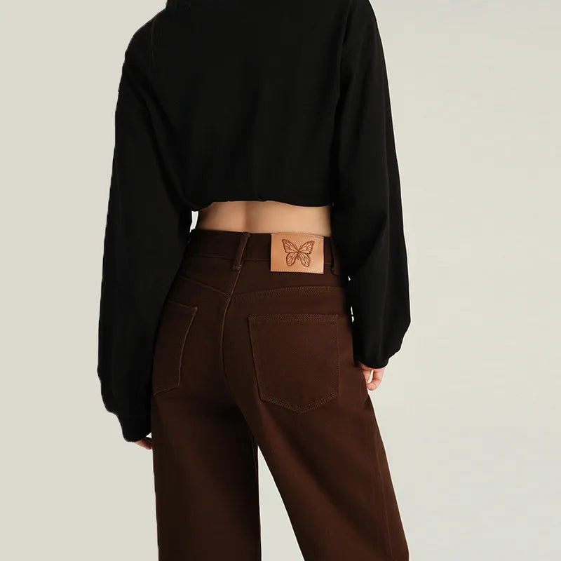 Drapey Wide Leg Commute Jeans