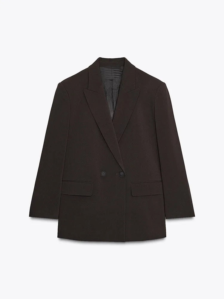 Double-Breasted Ethnic Silhouette Jacket