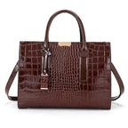 Crocodile Pattern PU Leather Tote