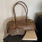 Solid PU Retro Bowling Bag