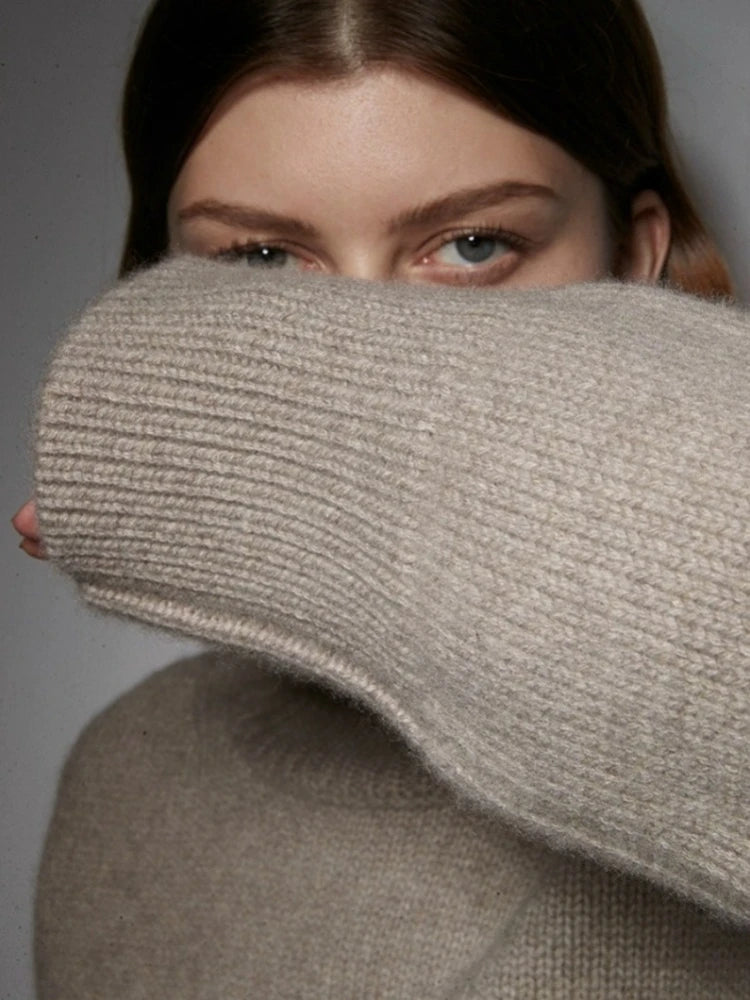 Thick Cashmere Turtleneck Sweater Women's