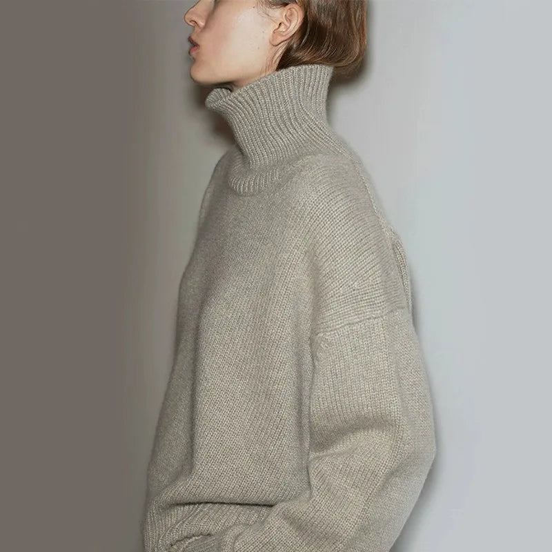 Thick Cashmere Turtleneck Sweater Women's