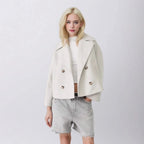 Double-Breasted Woolen Autumn Coat