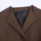 Belted Kimono-Style Zipper Coat Set