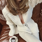 Loose Hollow Out Knit Cardigan Women's