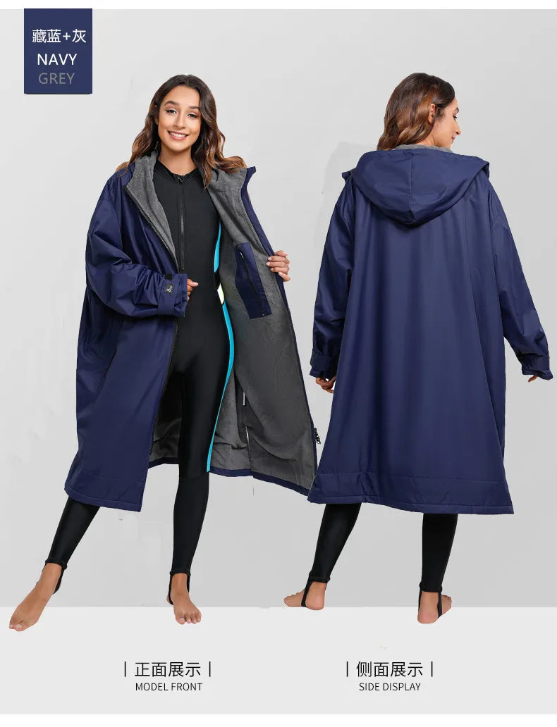 Unisex Water-Resistant Swim Parka Poncho