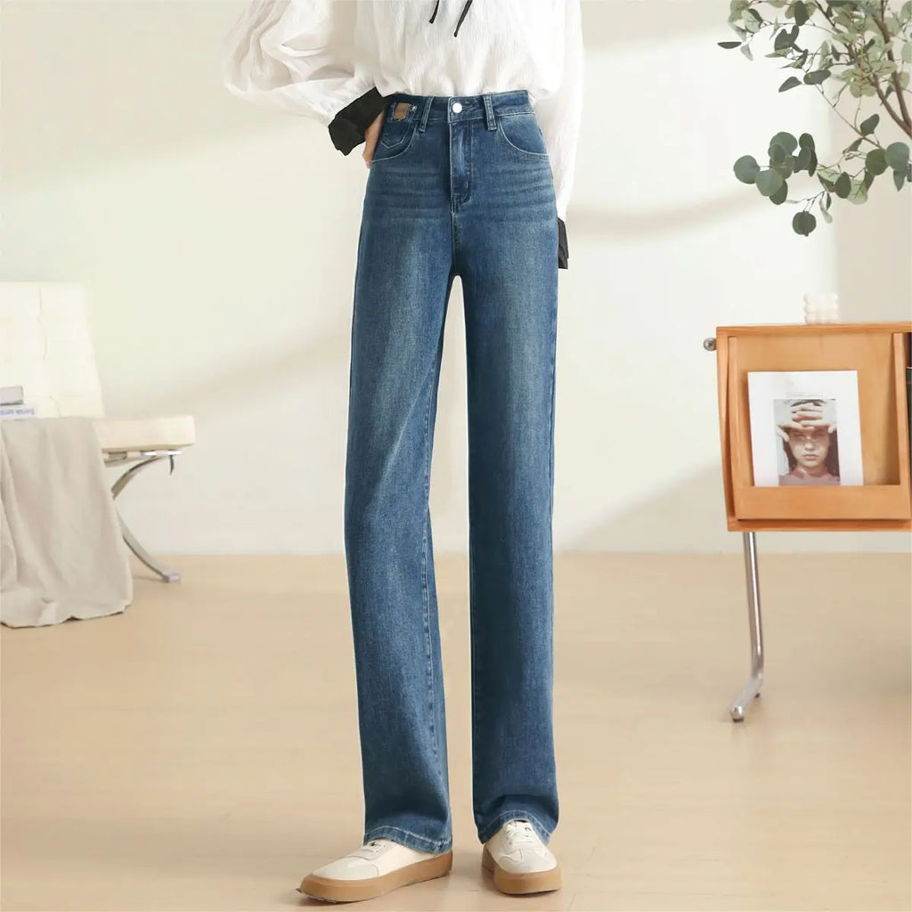 High Waist Floor Length Skinny Jeans