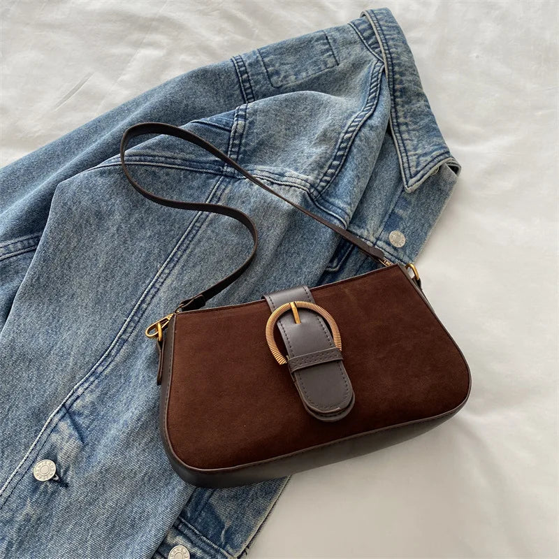 Lock-Accent Square Crossbody Bag
