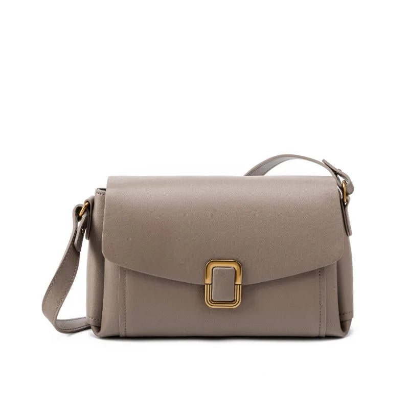 Two-Strap Leather Commuter Satchel