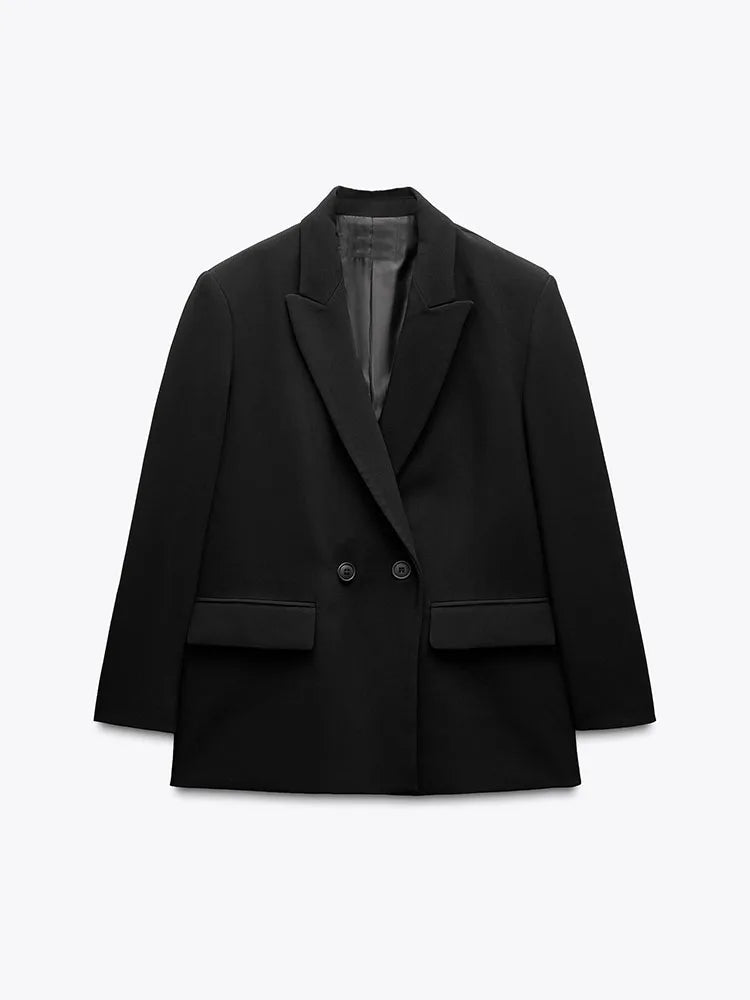 Double-Breasted Ethnic Silhouette Jacket