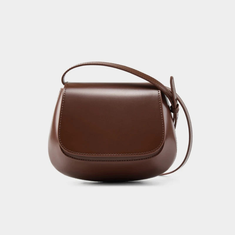 Genuine Leather Saddle Crossbody Bag