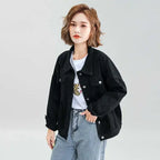 Plus Size Loose Denim Jacket