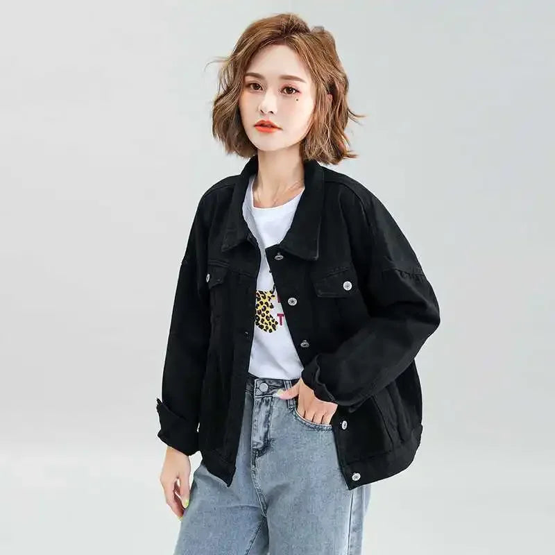 Plus Size Loose Denim Jacket