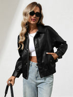 Faux Leather Motorcycle Jacket