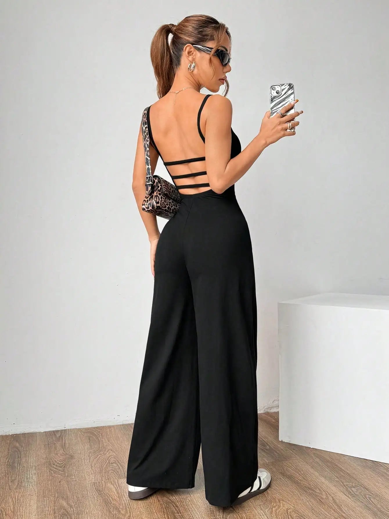 Elegant Shoulder Strap Jumpsuit