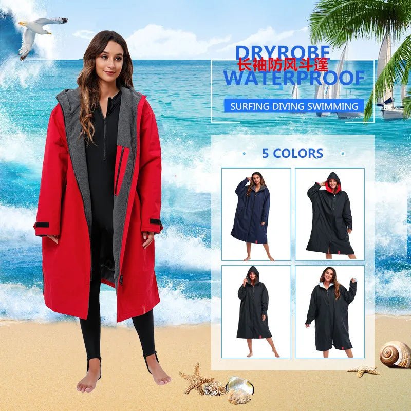 Unisex Water-Resistant Swim Parka Poncho