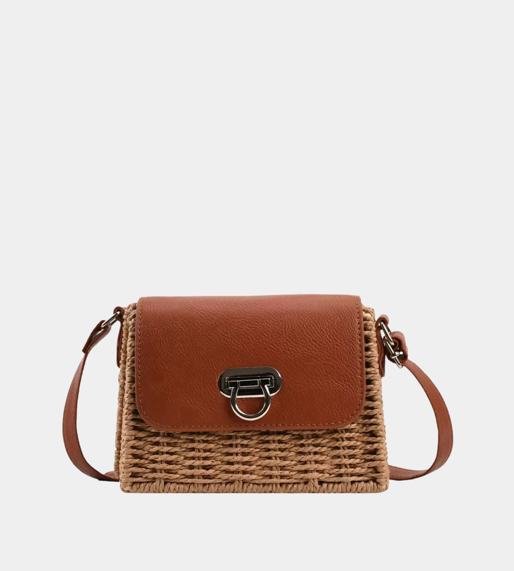 Crossbody Straw Saddle Crossbody Messenger Bag
