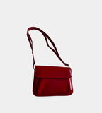 Wine Red Lacquer Shoulder Bag
