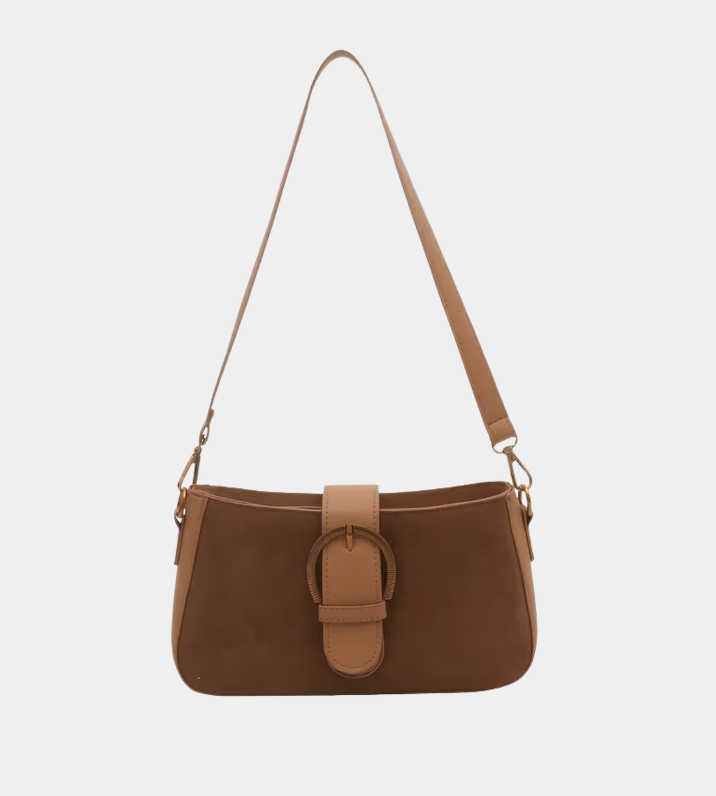 Lock-Accent Square Crossbody Bag