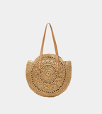 Versatile Round Paper Woven Tote Bag
