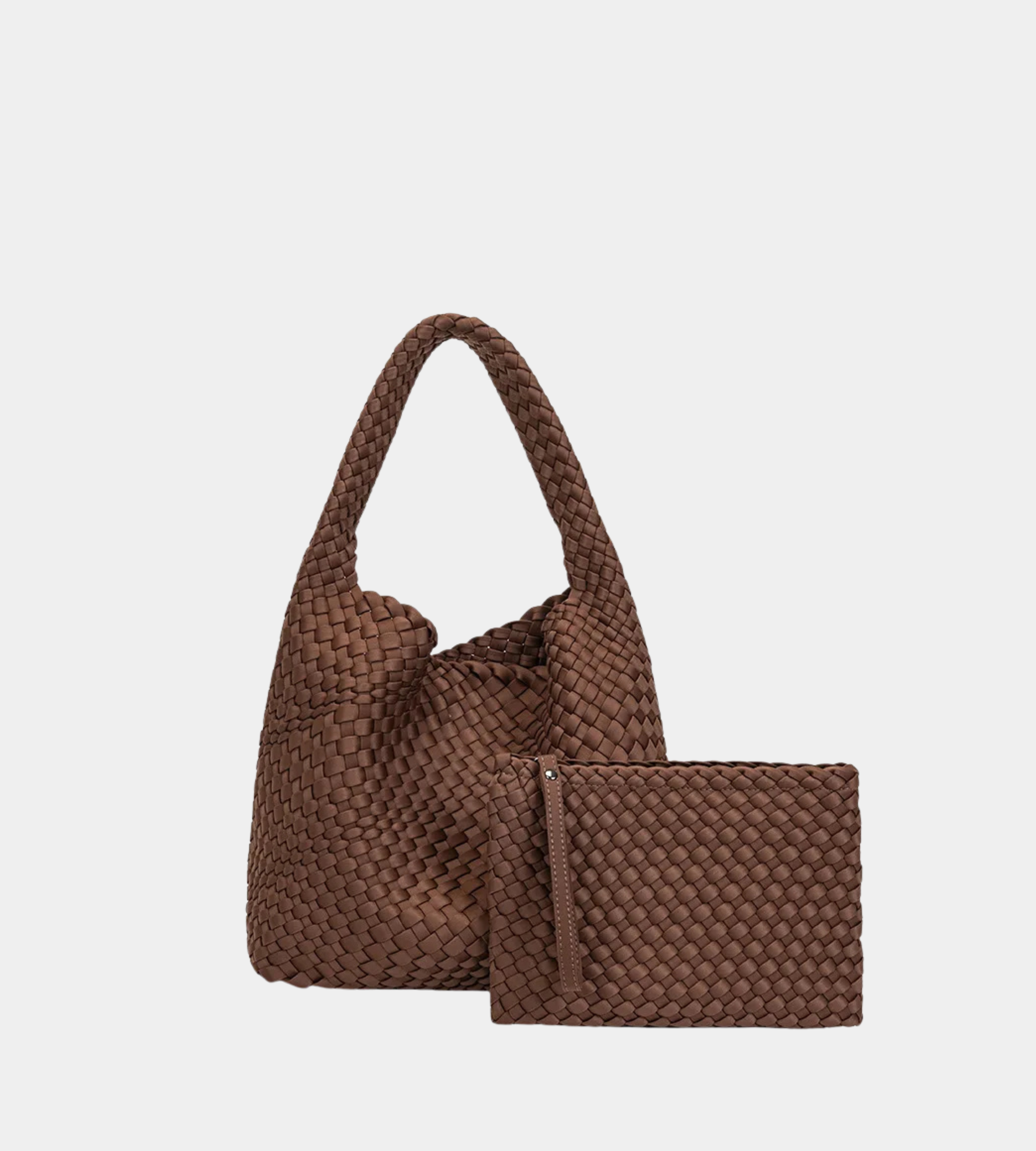 Woven Neoprene Bucket Shoulder Bag