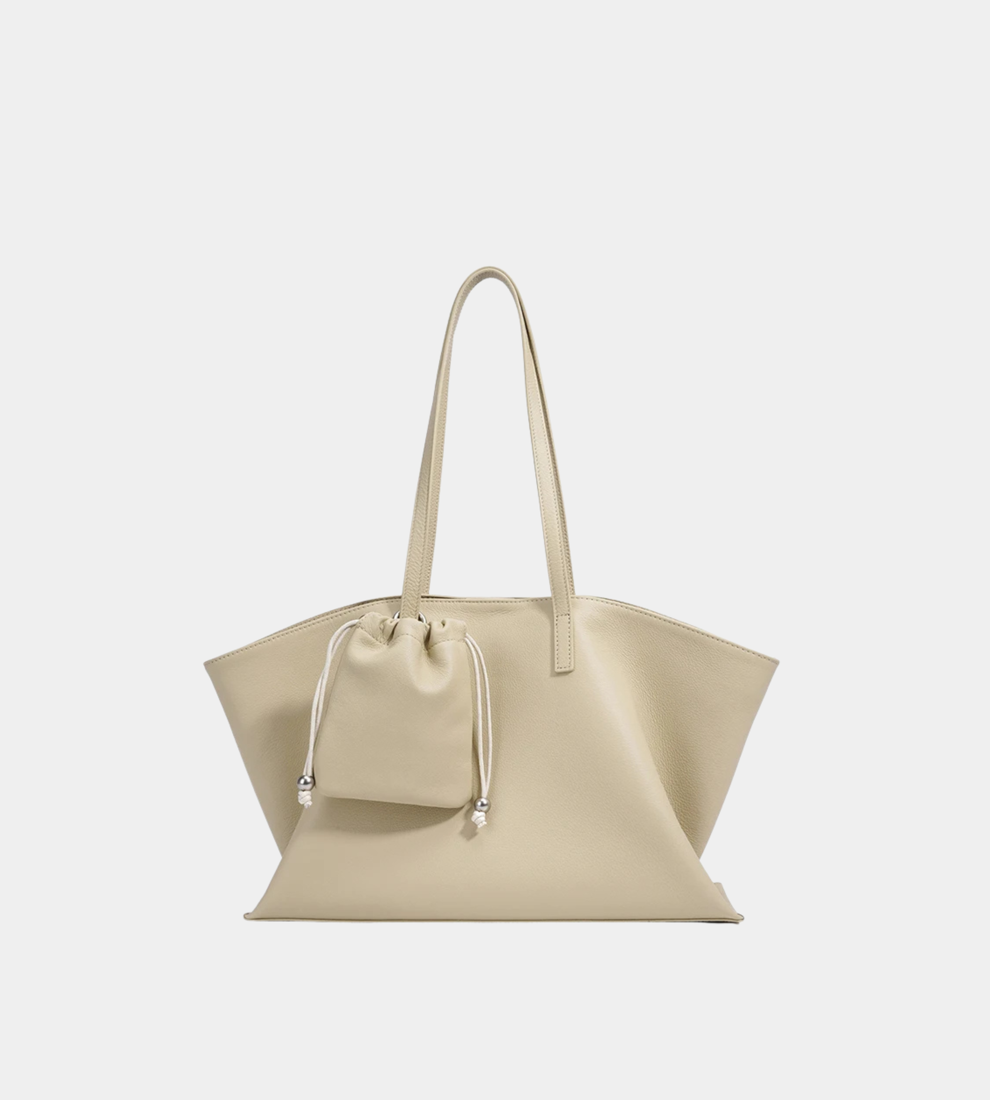 Structured Cowhide Leather Tote Bag