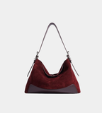 Suede Tote with Cover Closure