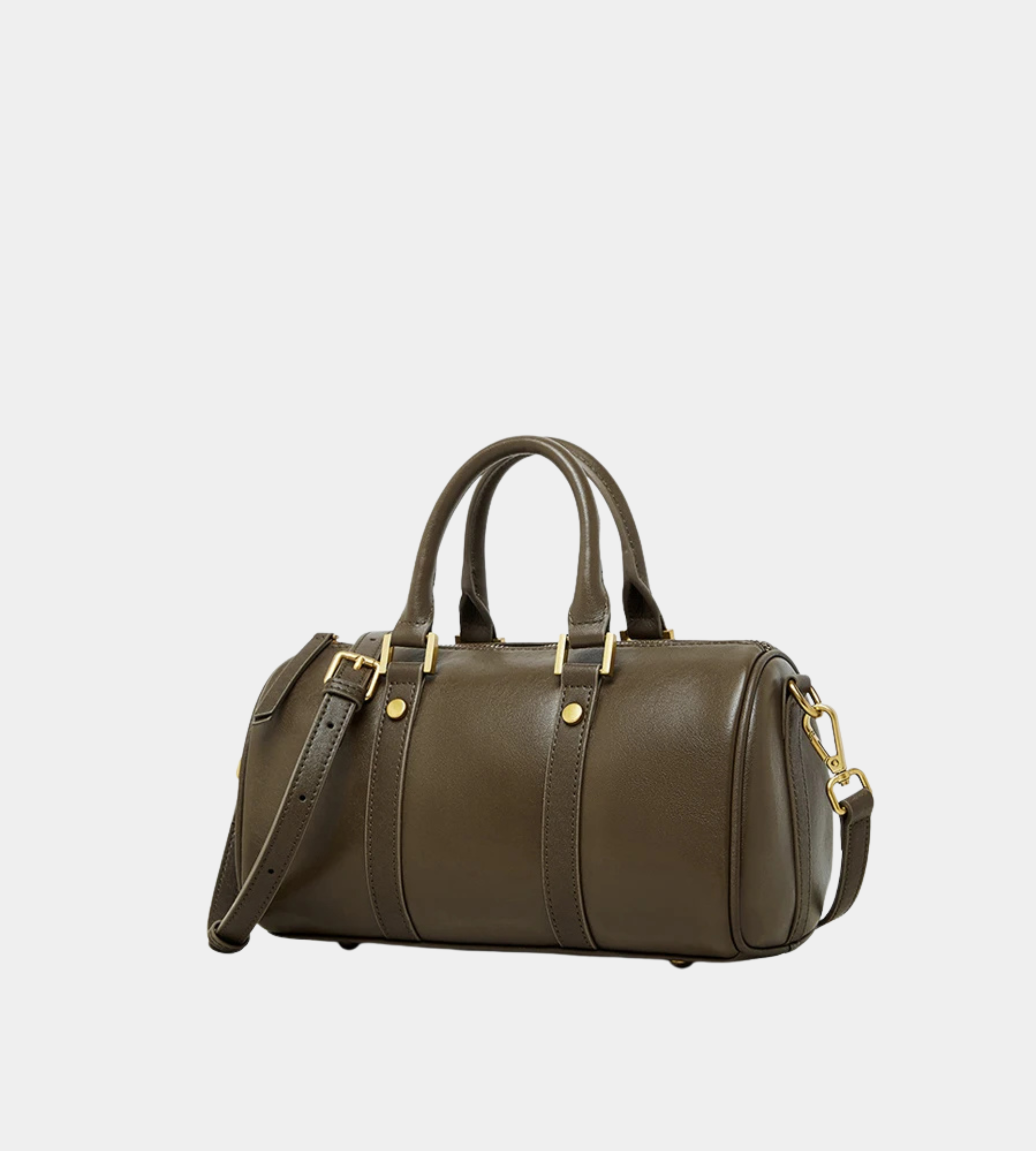 Vintage Leather Mini Duffel Bag