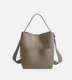 Lock-Detail Bucket Crossbody Bag