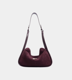 Frosted Suede Zip-Top Tote