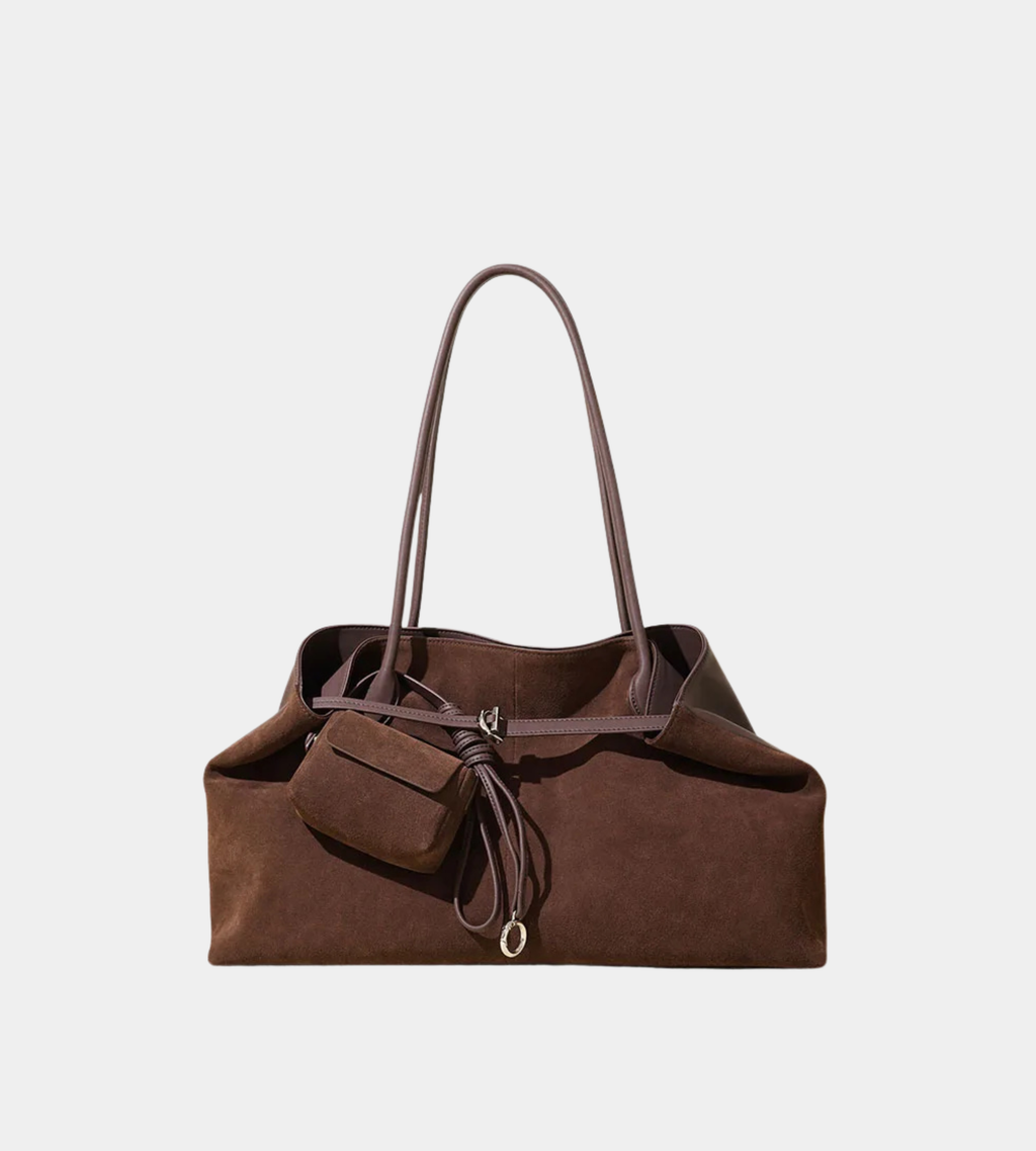 Frosted Leather Crossbody with Pouch