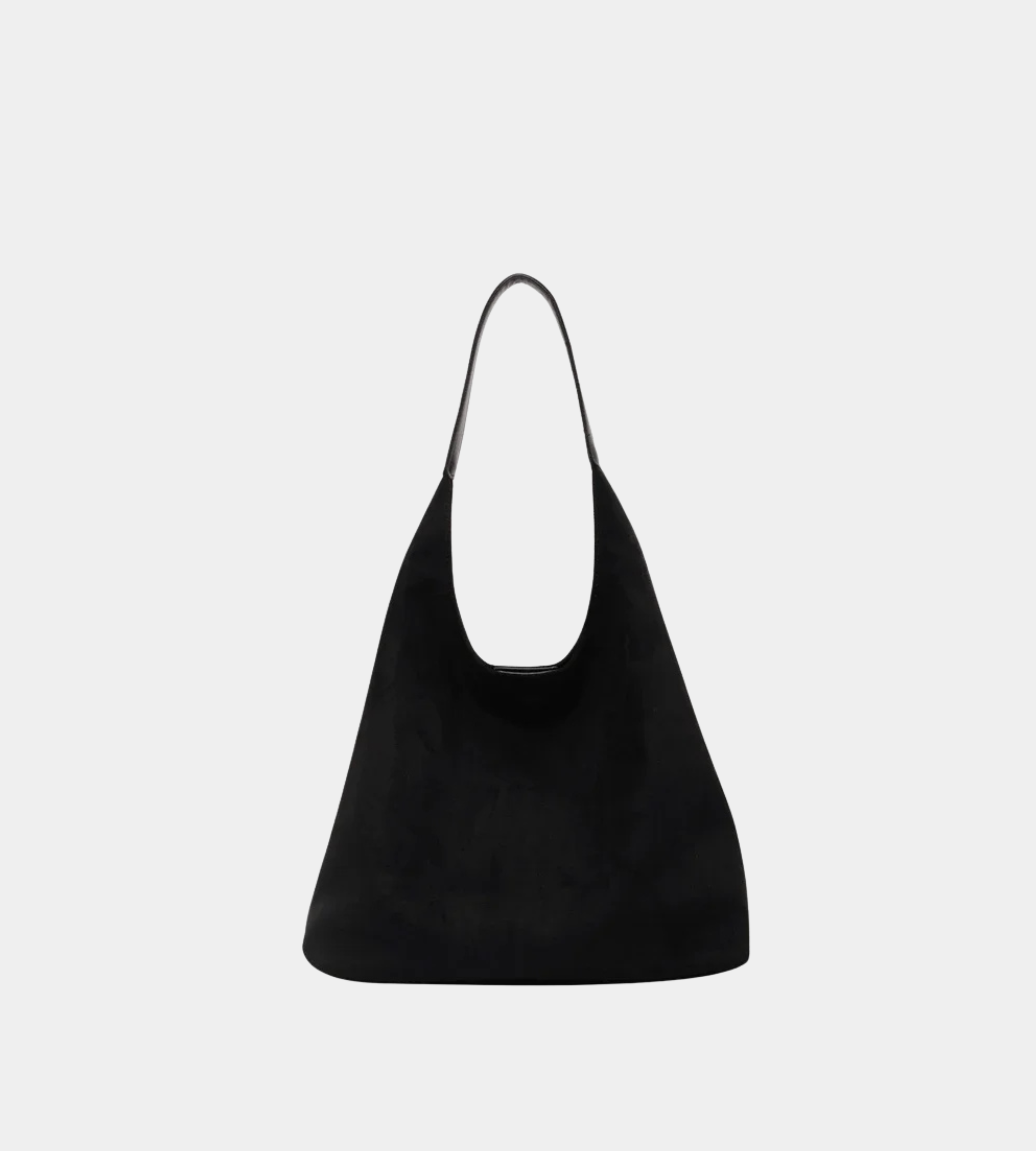 Structured Suede Commuter Shoulder Bag