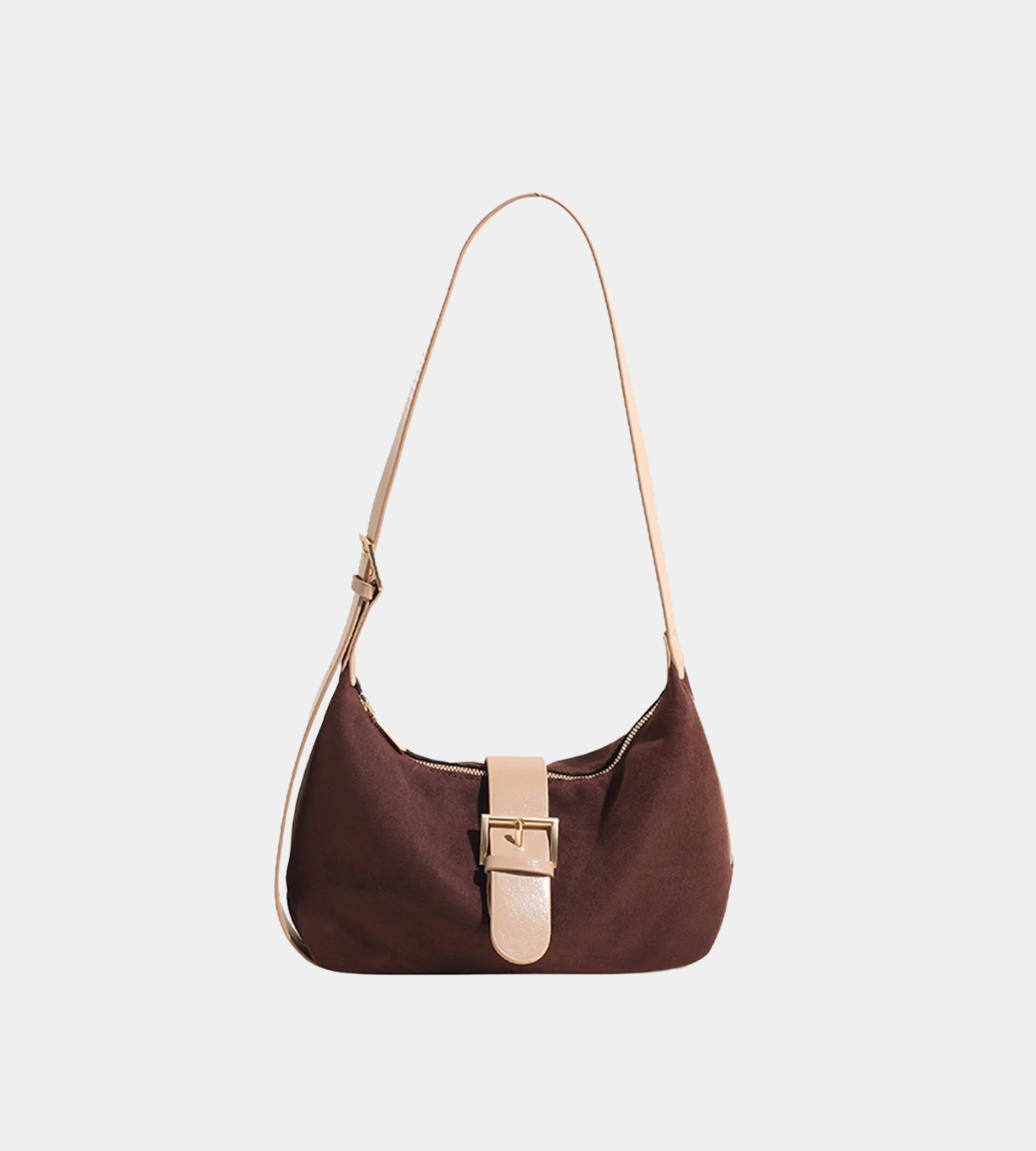 Suede Hobo Crossbody Handbag