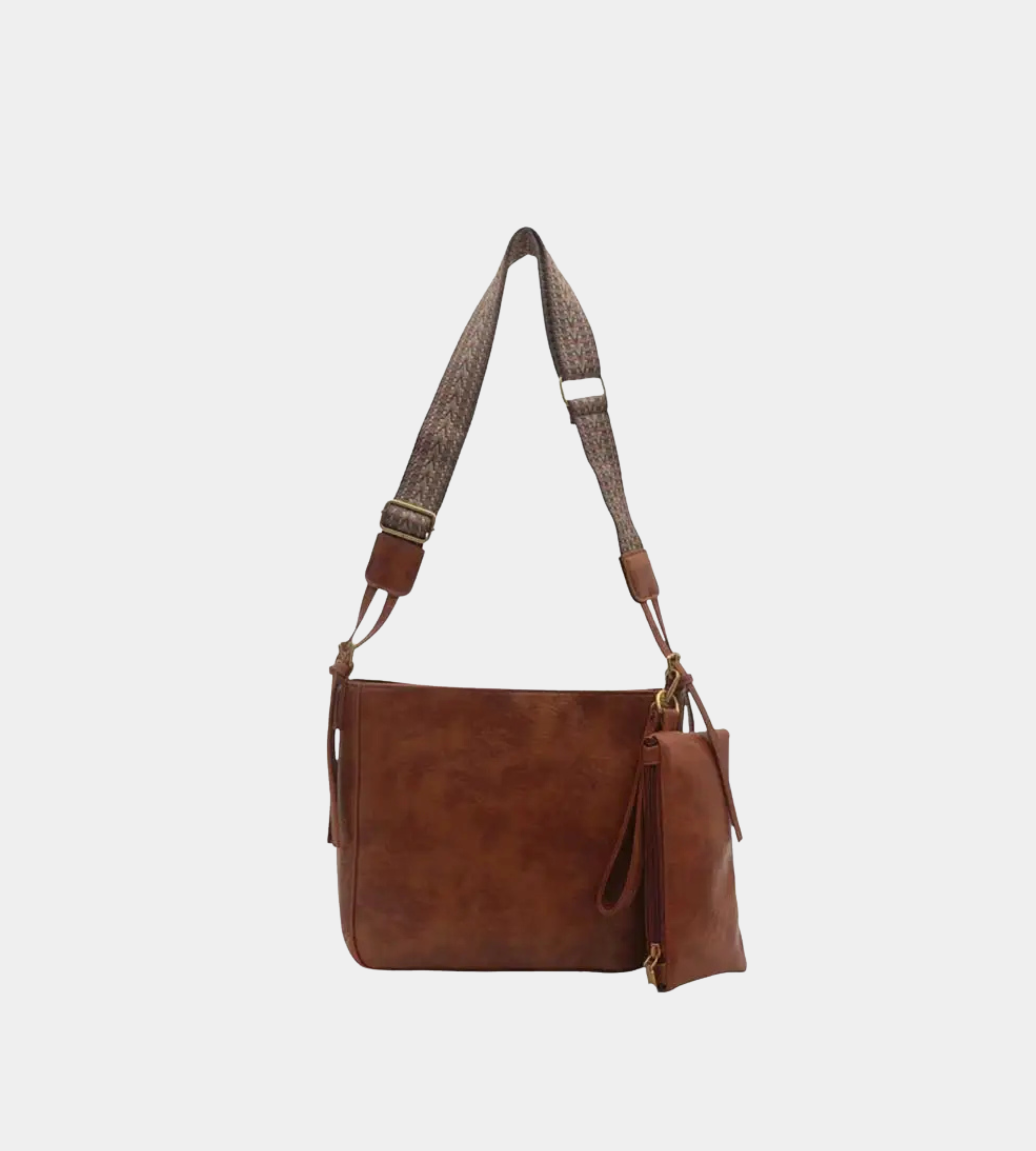 Square Vegan Leather Crossbody Bag