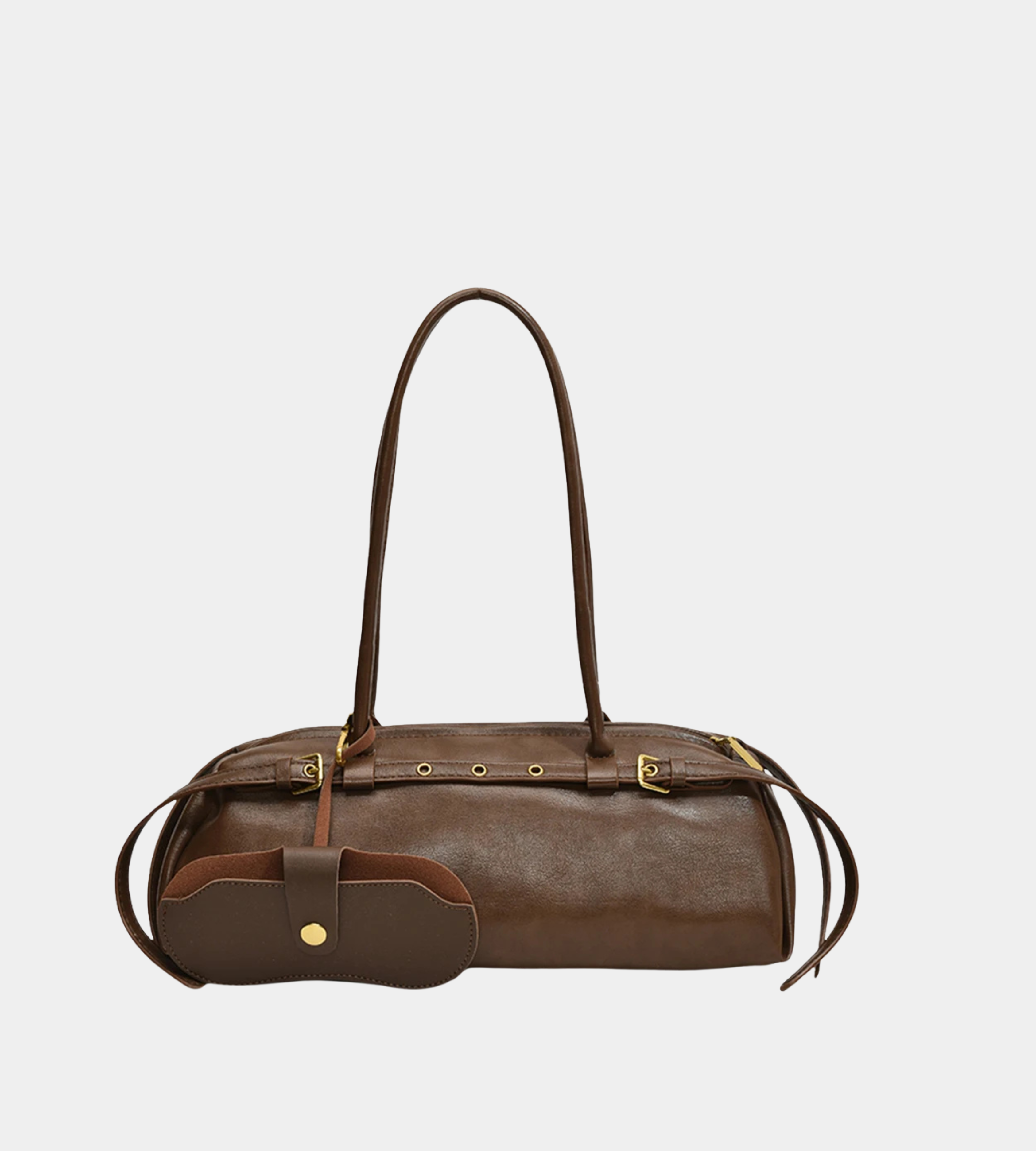 Solid PU Retro Bowling Bag