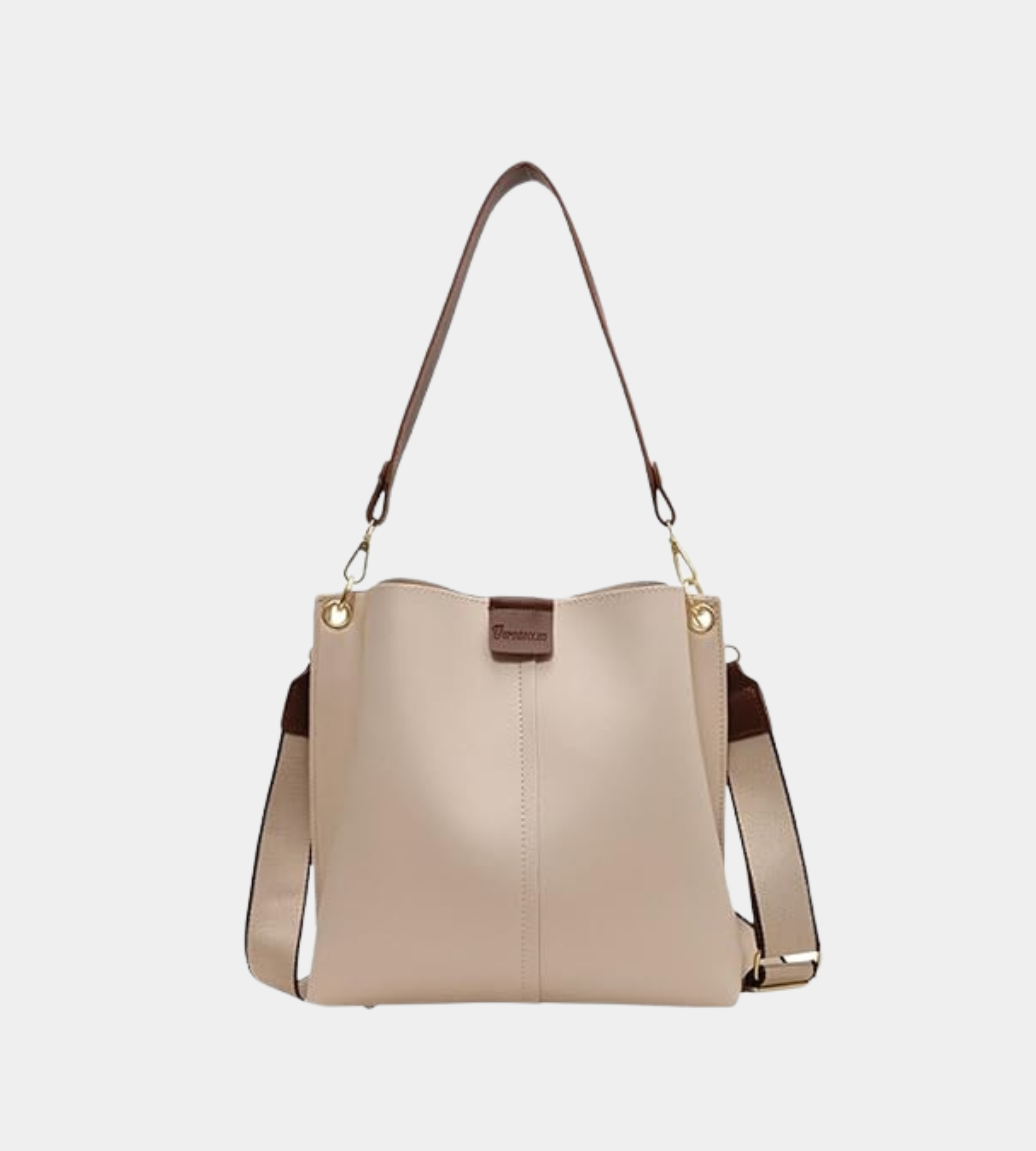 Textured Two-Strap Bucket Bag